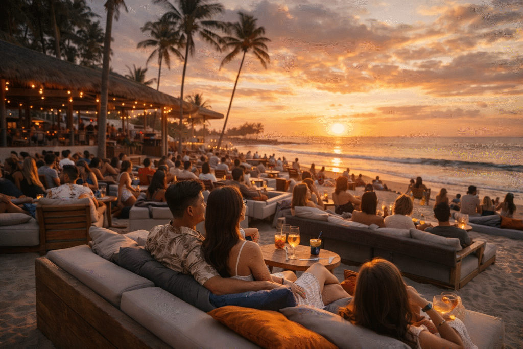 Momen Seru di Beach Club